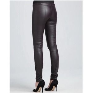 Theory - Ima Maximus lambskin leather pants / size 0 / Gray / NWOT